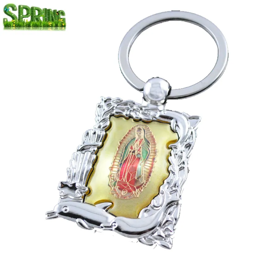 Metalen Sancta Maria Gift Religieuze Sleutelhanger Voor Mary Ontwerp Sleutelhanger