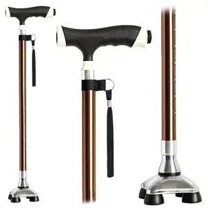 Hot selling knee crutches smart four legs walking stick old man walking crutches fashion cane hands free crutch