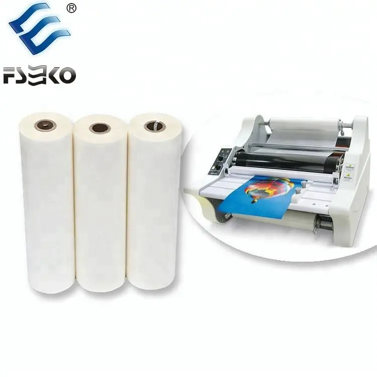 BOPP Thermal Lamination Film Small Roll Matt Label Inkjet Laminating Film Thermal Laminate 25 Micron For Paper With EVA Coating