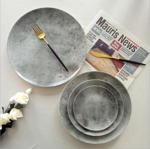 Vajilla de <span class=keywords><strong>Cemento</strong></span> para Catering de Bodas al por Mayor, Juegos de Platos Resistentes para Ocasiones Especiales - Product Image 4