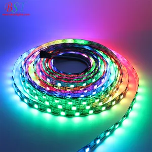 Ws2812b Led Strip Black PCB Individual Addressable Full Color Led Pixel Strip Dream Color