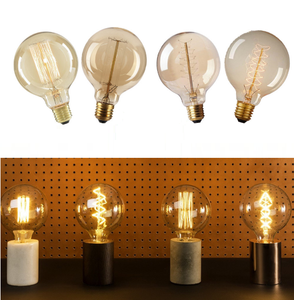 CE RoHS al por mayor Clásico de La Vendimia G80 Globo Redondo De Vidrio Ámbar Bombilla de Edison <span class=keywords><strong>40</strong></span> W - Product Image 1