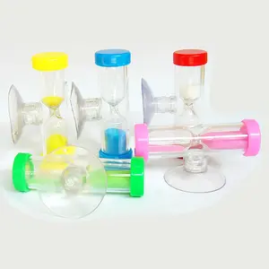 Plastic 1/2/3/5 minuter sand hourglass sand clock hourglass timer with suck for promotion