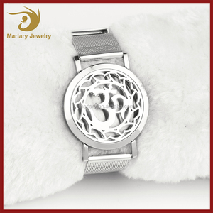 Banda <span class=keywords><strong>de</strong></span> reloj <span class=keywords><strong>de</strong></span> malla ajustable <span class=keywords><strong>OM</strong></span> a cielo abierto pulsera <span class=keywords><strong>de</strong></span> aceite esencial Joyería <span class=keywords><strong>de</strong></span> aromaterapia fabricante - Product Image 1