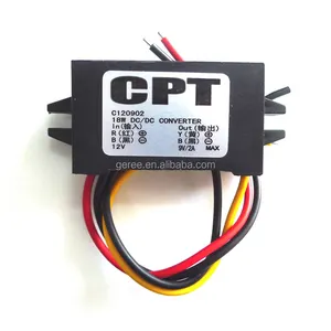 CPT DC to DC Converter step down convert Module 12V 15V to 9V 2A 18W output,car led power adapter