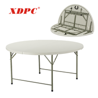 Tables rondes pliantes en plastique pour l'extérieur, multi-usages, pour les fêtes et les mariages, fabriquées en Chine