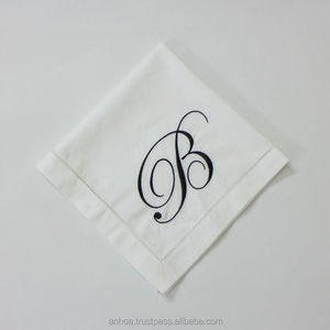 Serviette de table en coton monogramme, serviette de table en coton - Product Image 1