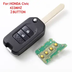 Blue Silicone Case Cover For Honda Accord CR-V Civic Odyssey Remote Flip Key 3BT