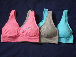 สปอร์ตบราสุดเซ็กซี่สำหรับเด็กผู้หญิง,บราบุนวมมี3สีให้เลือก3สีขนาด S M L XL XXL XXXL 12สี - Product Image 4