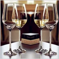 Copo de vidro para beber vinho tinto transparente, copo de vidro com haste longa, vidro de vinho tinto/copo de cristal