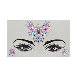 สติกเกอร์รอยสักอะคริลิครูป<span class=keywords><strong>3D</strong></span> กลิตเตอร์สักชั่วคราวทำจากพลอยเทียมแวววาวสำหรับงานปาร์ตี้วันหยุดงานปาร์ตี้หน้ากากเครื่องประดับสำหรับใบหน้า - Product Image 6