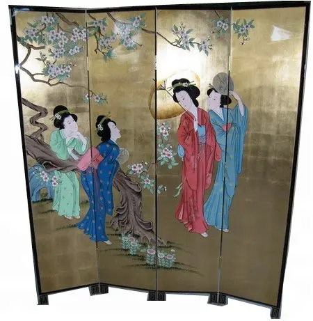ゴールド日本古代女性仕切り分離室スクリーン