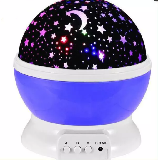 Beauty Moon and Star Projector Lamp 360 Degree Rotation Baby Night Light Moon Sky Nightlight Color Changing Led Lamp With USB