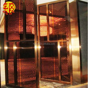 Dunkelbraune Kabine Trennwand nach Hause laser geschnittenes Gitter billige Raumteiler - Product Image 5