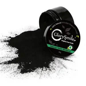 Glorysmile Professional Manufacturer 100% ORGANIC Teeth whitening activated coconut charcoal powder OEM