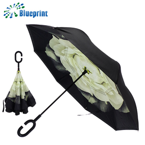 Pie moda flor interior diseñador <span class=keywords><strong>al</strong></span> <span class=keywords><strong>revés</strong></span> paraguas - Product Image 1