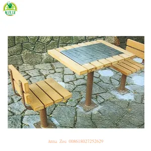 Special designed outdoor furniture chess table/china tables chairs product for chess/wooden garden table for two QX-146G