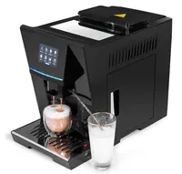 नई शैली काले 4 भाषाओं टच स्क्रीन स्वचालित कॉफी मशीन