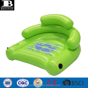 Chaise longue de <span class=keywords><strong>piscine</strong></span> <span class=keywords><strong>gonflable</strong></span> en PVC épais personnalisé en plastique durable parc aquatique <span class=keywords><strong>fauteuil</strong></span> îlot avec porte-gobelet pour une utilisation en centre de villégiature - Product Image 2