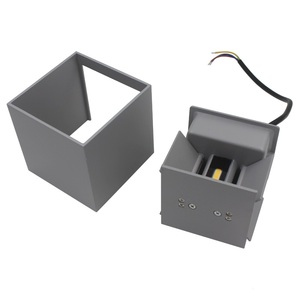 Gray IP65 Adjustable Wall-mounted LED Wall Lamp Outdoor <strong>Cube</strong> Sconce <strong>Lighting</strong> - Product Image 4