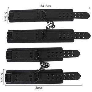 Lobo negro múltiples de cuero Color PU Kit <span class=keywords><strong>sexo</strong></span> bondage esposas - Product Image 2