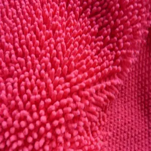 Kain chenille pel microfiber rajutan polyester shaggy