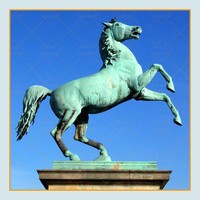 Statue de cheval en bronze abstrait d'art moderne grandeur nature pour la décoration immobilière