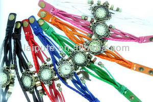 las mujeres de <span class=keywords><strong>la</strong></span> hoja pendientes de <span class=keywords><strong>la</strong></span> vendimia del reloj relojes de señora con <span class=keywords><strong>la</strong></span> correa intercambiable - Product Image 4