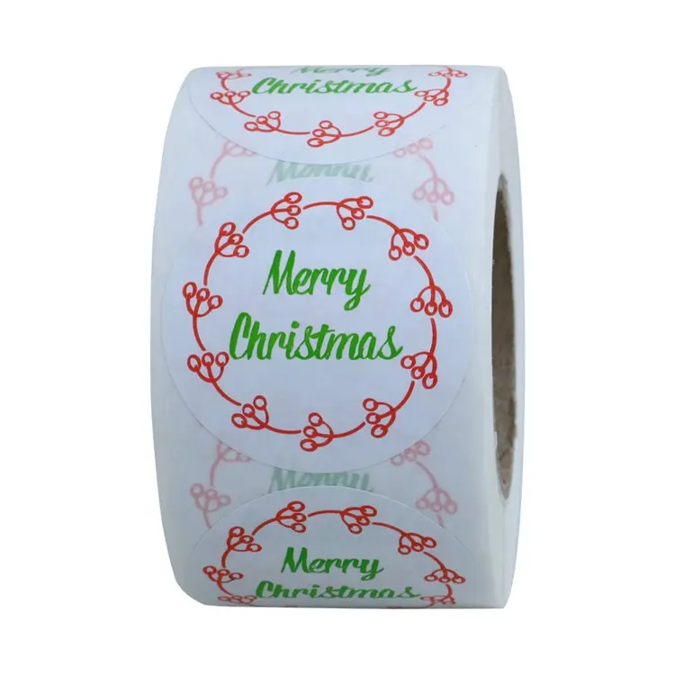 1,5 "популярный дизайн, блестящее Рождественское украшение Hybsk, рулон подарочных наклеек