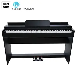 Piano Elektronik Hitam 88 Nada, Keyboard Pemberat Piano Digital Terbaik