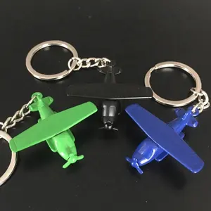 black metal custom brand painted airplane bottle opener keychain