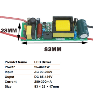 1-36 W <span class=keywords><strong>LED</strong></span> Driver Ingresso AC90-265V Trasformatori di Illuminazione di Alimentazione Built-In Costante 300mA di Corrente <span class=keywords><strong>per</strong></span> DIY HA CONDOTTO Le Lampade - Product Image 6