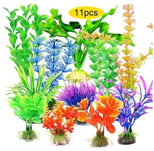 Groothandel Fashion Design <span class=keywords><strong>Aquarium</strong></span> Fish Tank Accessoires Huisdier <span class=keywords><strong>Plastic</strong></span> Planten Met Gratis Monster. - Product Image 1
