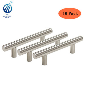 Satin Nickel T Bar Xử Lý Kéo Tủ Phần Cứng <span class=keywords><strong>Euro</strong></span> Phong Cách - Product Image 1