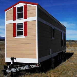 Casa Prefabricada de Madera Ecológica sobre Ruedas, Casas Contenedor con Ruedas, Diseño de Casas Móviles Tipo Remolque - Product Image 5