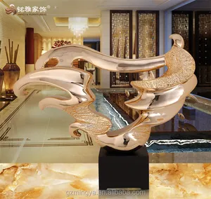 Casa decorativa in resina grande artigianato scultura d'arte astratta per la decorazione dell'hotel