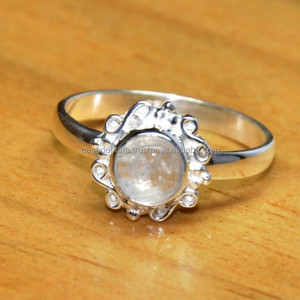Bague de mariage classique de créateur en argent sterling 925 avec pierre de lune arc-en-ciel de forme authentique, faite à la main, de haute qualité CASA DE PLATA - Product Image 2