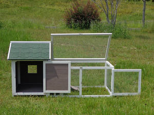 Cage de clapier à lapin en bois d'asphalte imperméable à motif solide - Product Image 4