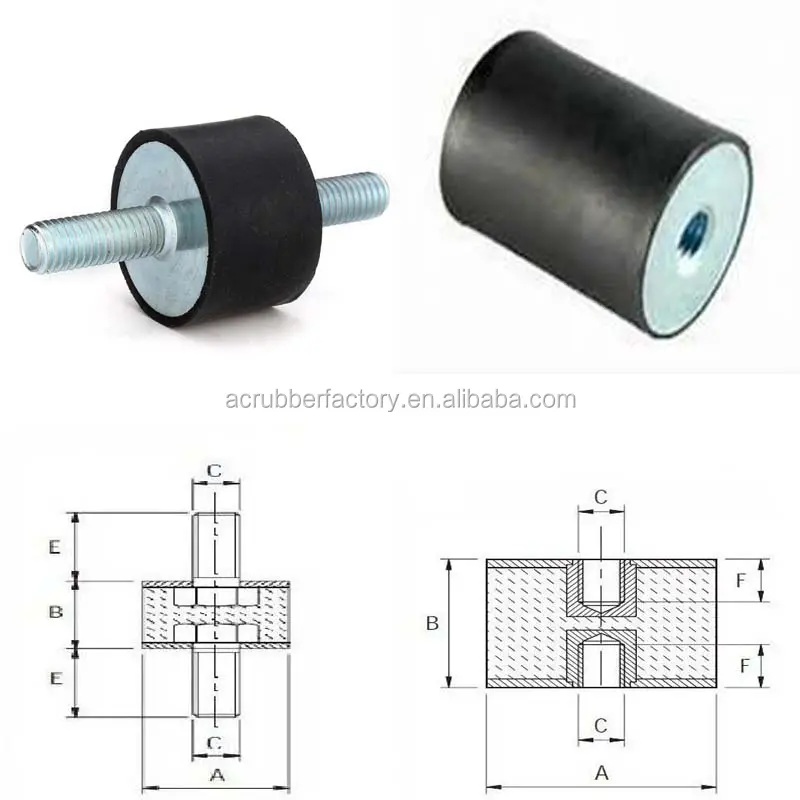 Petit amortisseur en caoutchouc est utilisé pour éviter les vibrations et les vibrations sur le moteur avec une tige
