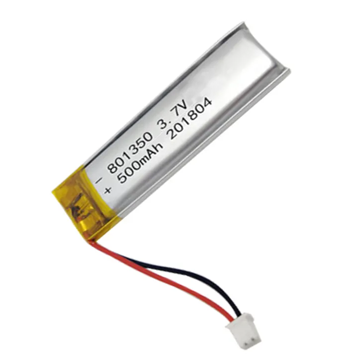 Slim 801350 3.7V 500Mah 1.85wh แบตเตอรี่ลิเธียมโพลิเมอร์