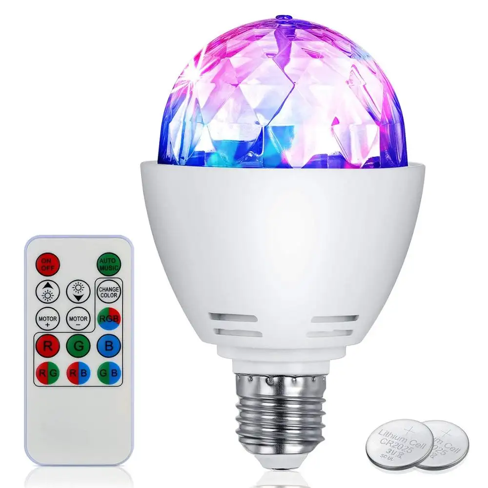 3W E27 RGB led 클럽 옥수수 속 춤 단계를 위한 자전 당 빛 마술 공