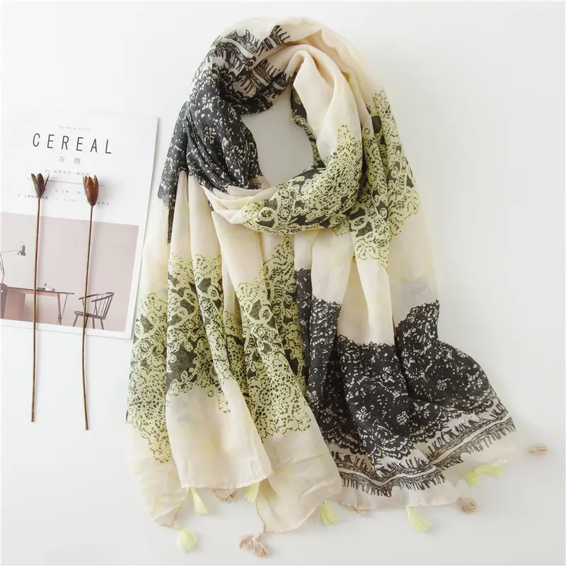 Wholesale Hot SellingビーチScarves Spring Summer Style 90*180センチメートルPrinting Fashion Lady Voile Scarf