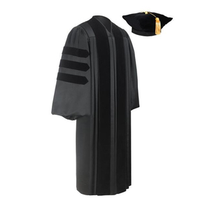 Gaun Wisuda Hitam Gaun Universitas Cambridge Kustom - Product Image 2