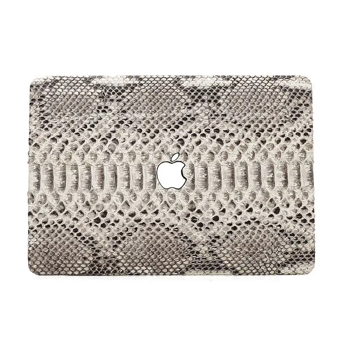 OEM ODM Trending Custom Logo Luxury Python snake skin Leather Hard Shell Laptop Case Cover for Macbook Pro Air 13 14 15 16 inch