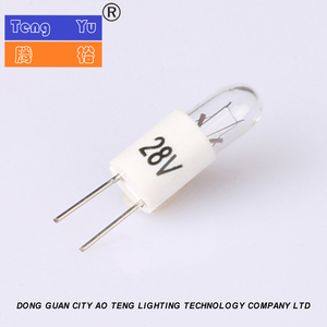 T1 3/4 Bi-Pin 5.7x16mm 12V60mA,6.5V40mA計器インジケータ電球 - Product Image 4