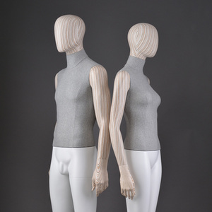 Mannequins en bois à grain de bois, tête et bras nus, sexy, chauds, grandeur nature, hommes et femmes, réalistes - Product Image 1