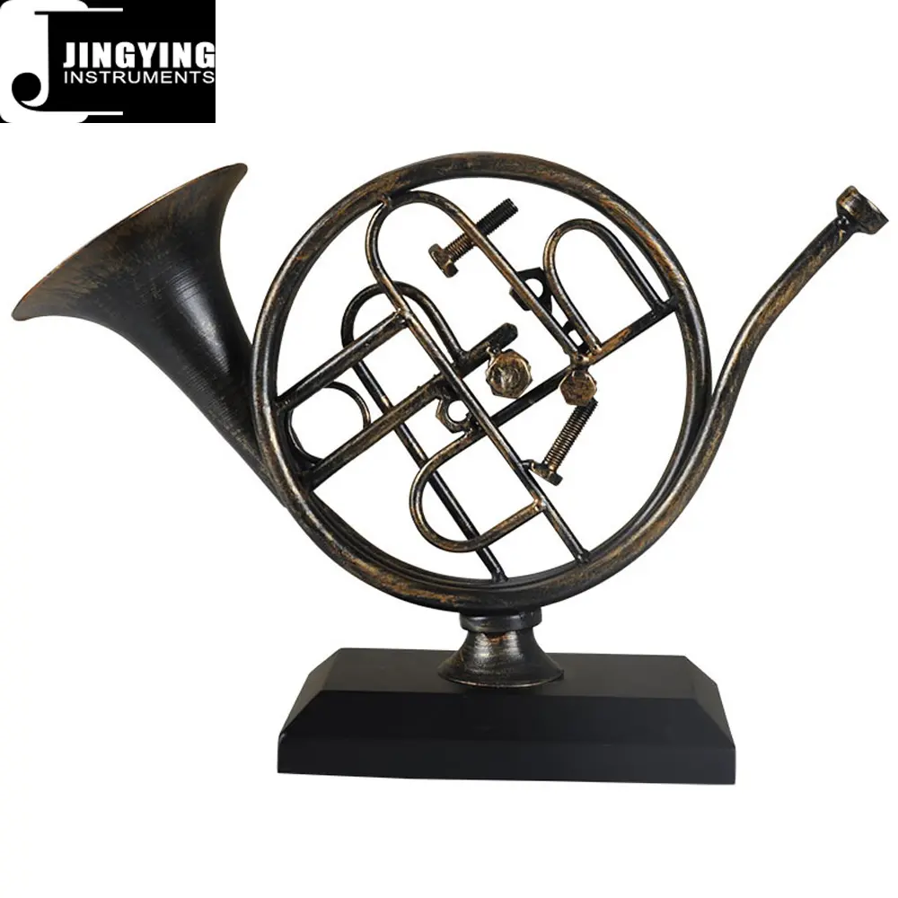 Wholesale Creative Metal Handicraft Series,Handmade Fashion American Country Retro Trumpet/French Horn/Tuba Model Decoration