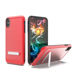 2018 Antichoc <span class=keywords><strong>Dessin</strong></span> Motif Couverture Arrière En Métal de <span class=keywords><strong>Téléphone</strong></span> de Béquille Pour iPhone XS/XS Plus - Product Image 1