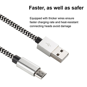 3ft/6ft/10ft nylon bện cáp <span class=keywords><strong>Micro</strong></span> <span class=keywords><strong>USB</strong></span> sạc nhanh cáp dữ liệu tốc độ cao kết nối <span class=keywords><strong>USB</strong></span> - Product Image 3
