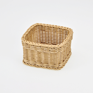 Panier en rotin PP kaki de haute qualité panier de stockage de nourriture à usage domestique en plastique - Product Image 1
